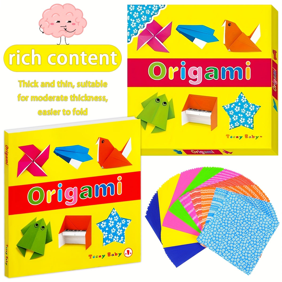Origami set Engels | 40 vouwbladen + 69 modellen