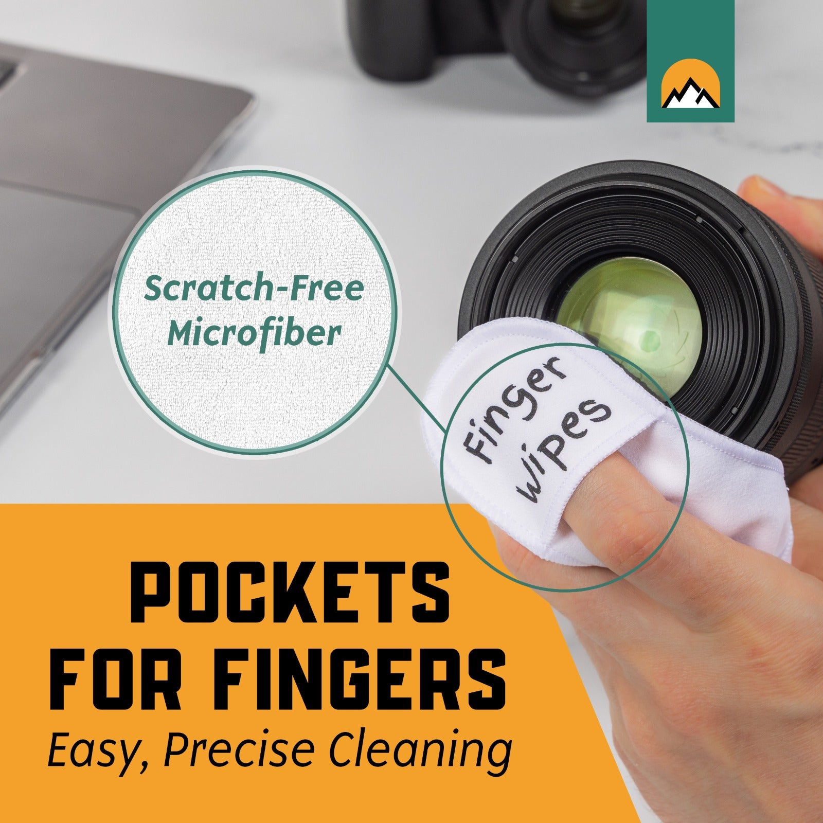 Set de 6 Chiffons de Nettoyage Réutilisables en Microfibre pour Lunettes - Nettoyeur d'Objectifs et Écrans