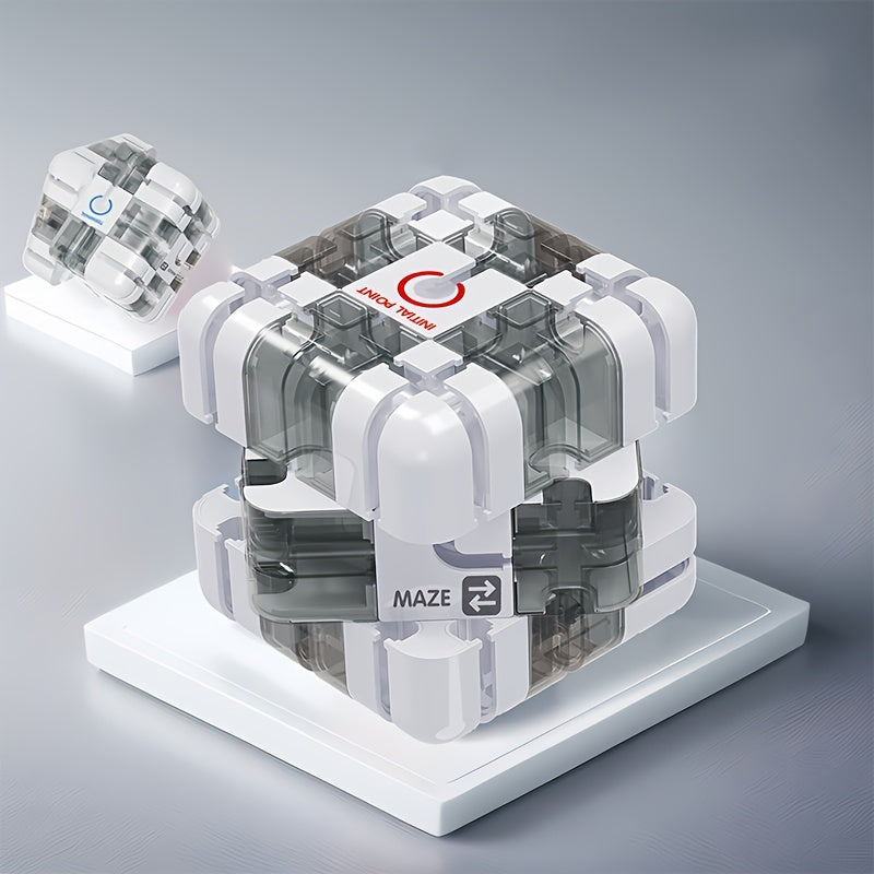 Doolhof Kubus Puzzel, 3D Magische Kubus Doolhof Breinbreker, Educatief Speelgoed Voor Kinderen En Volwassenen, Ideaal Als Kerstcadeau. Doolhof Bal Puzzel, Een Uitdagend Spel Voor Kinderen En Volwassenen