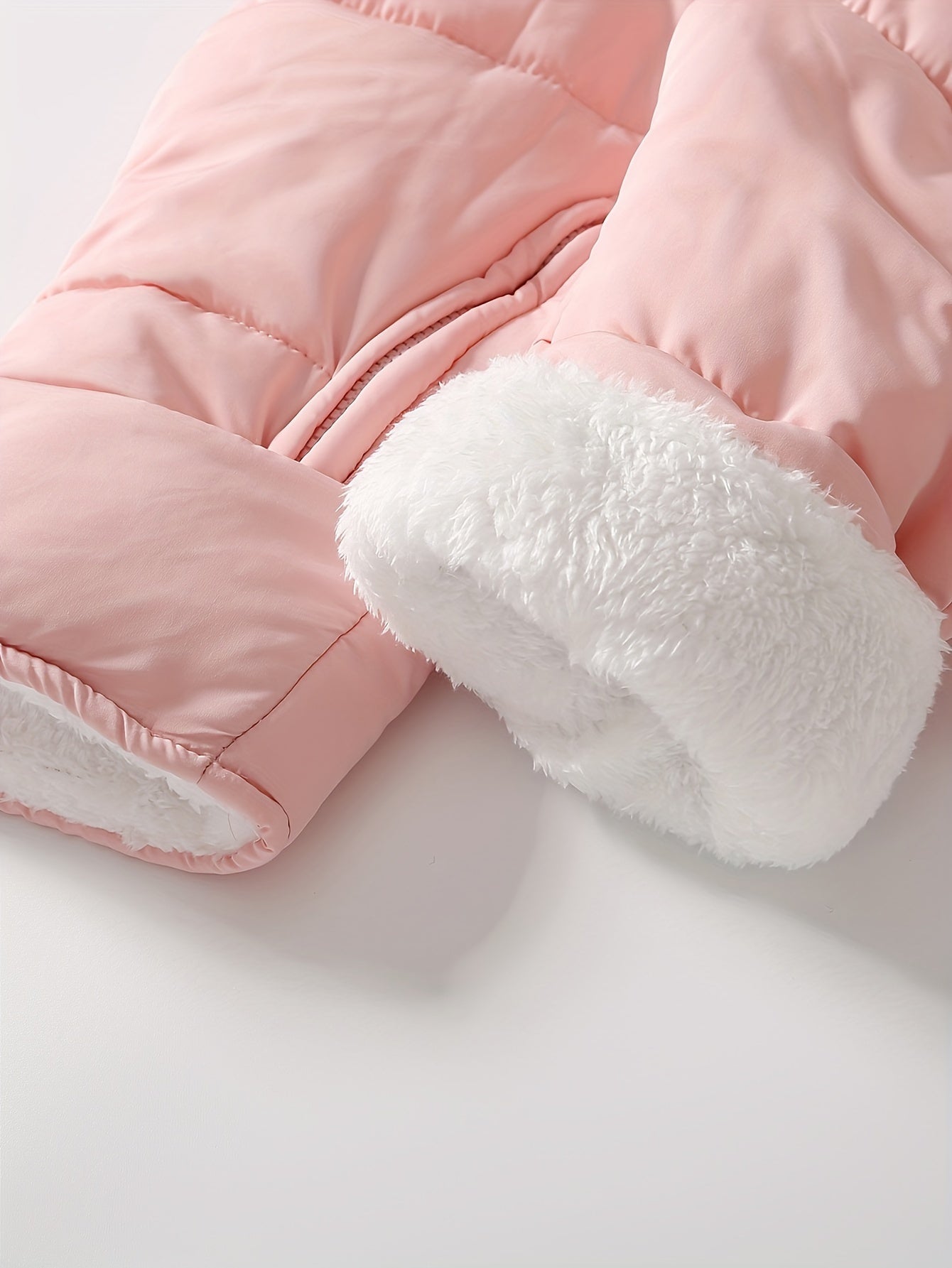 Fleece Capuchon Rompertje Voor Meisjes | Warme, Zachte en Cozy Baby Onesies Met Hartje Knop Baby Winterkleding
