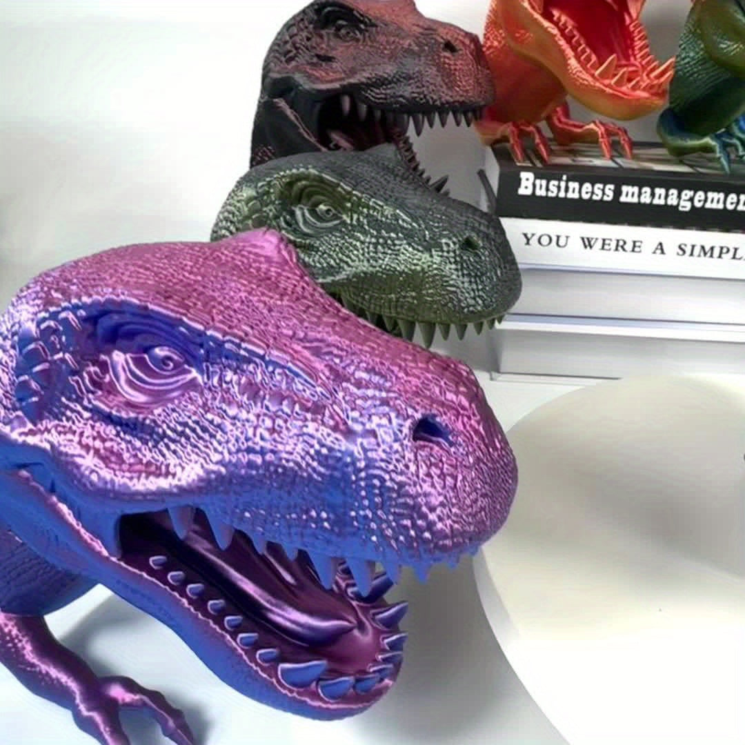 Stoere 3D Geprinte T-Rex Muurdecoratie voor Jongens en Mannen - Roze Dinosaurus Kunstwerk voor Kinderkamer, Kantoor of als Cadeau voor Vaderdag en Halloween