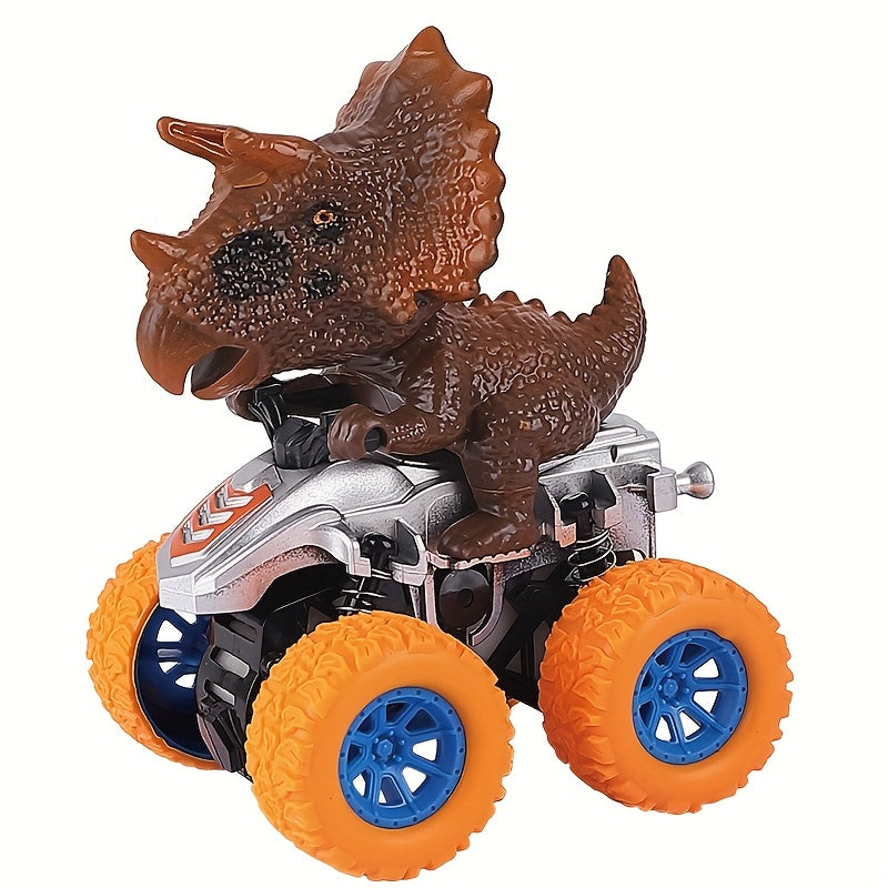 Dinosaurus Inertia Speelgoedauto | 360° Draaibare Stuntauto zonder Batterij – Stoer Cadeau voor Jongens