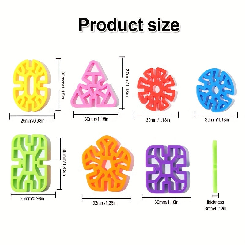 Bouwspeelgoed Kinderen 98-delig | Sneeuwvlok Blokken Puzzelset Creatief Educatief