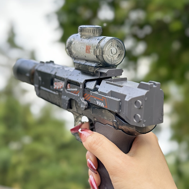 Elektrisch Waterpistool met Vlamlicht – Volautomatisch Watergeweer met Grote Tank & USB-Oplaadbaar (3+ Jaar)