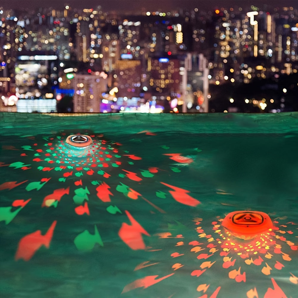 LED Badlamp | Drijvende Visprojectie, Multicolor Fontein Onderwater Licht