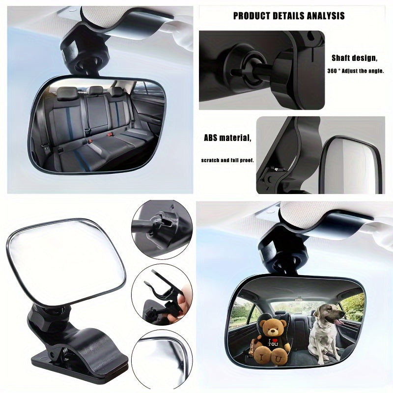 Rétroviseur convexe grand angle | Miroir de siège arrière réglable avec vision claire, accessoire intérieur automobile pour conduite en toute sécurité