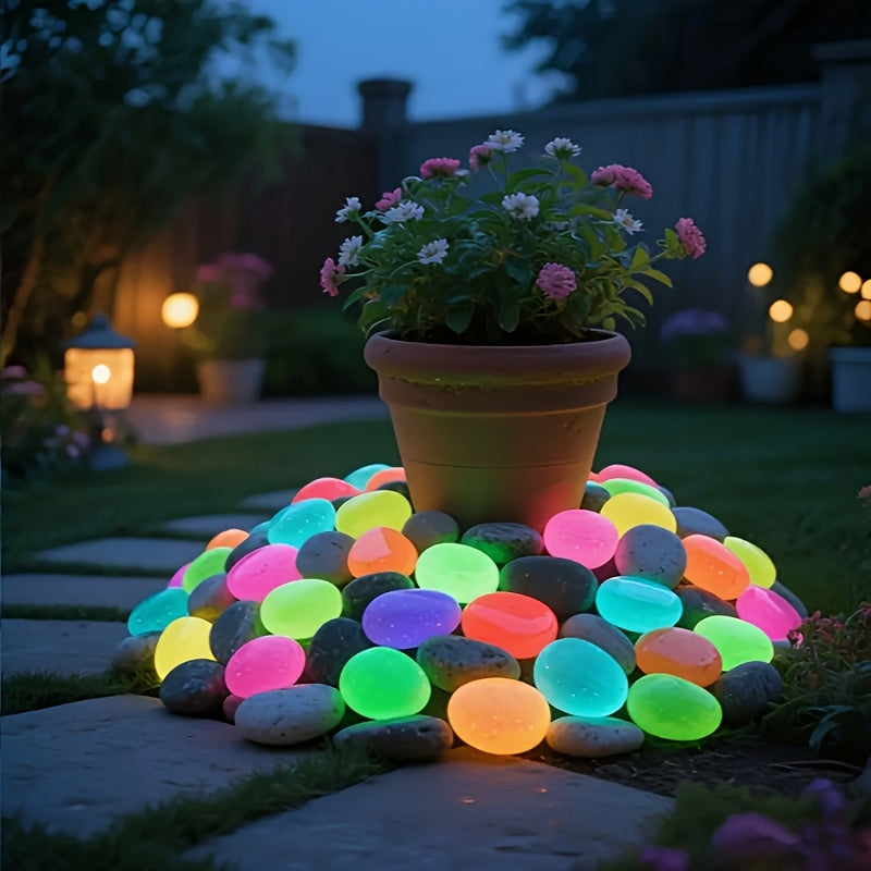 31 stuks lichtgevende stenen | Glow in the dark decoratie voor tuin, vijver of kamer