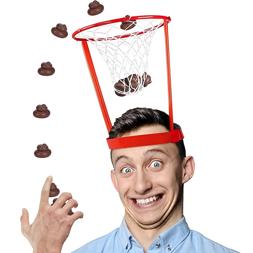 1 Frame 20 Ballen Hoepel Wedstrijd | Hoofd Top Poep | Kerst Gag Cadeau Hoepel Ballenspel | Feest & Carnavalsplezier