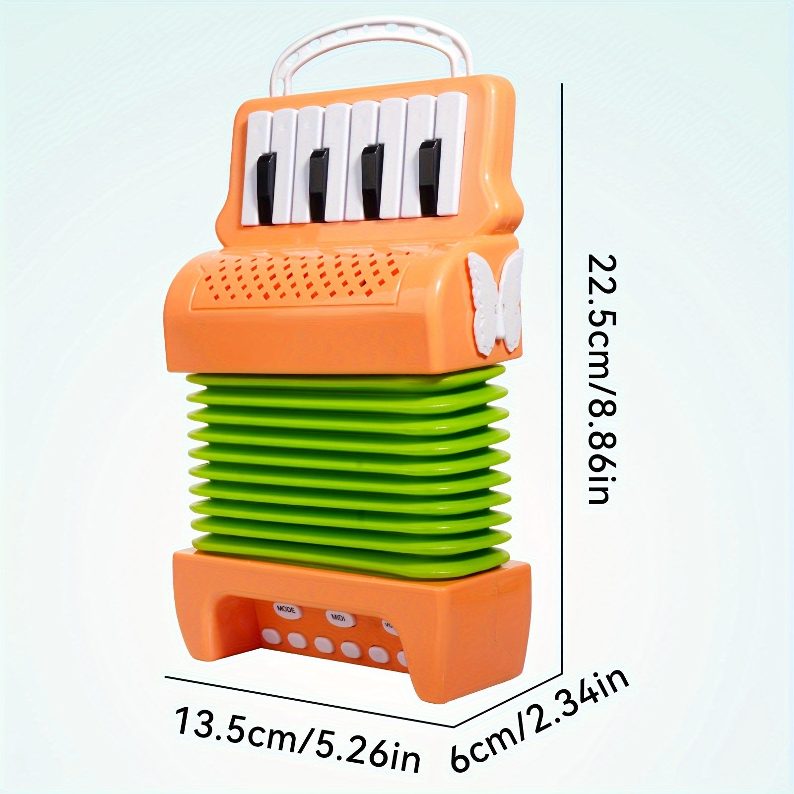 Kinderaccordeon speelgoed - 12-toetsen keyboard, 3 speelmodi, kerstcadeau