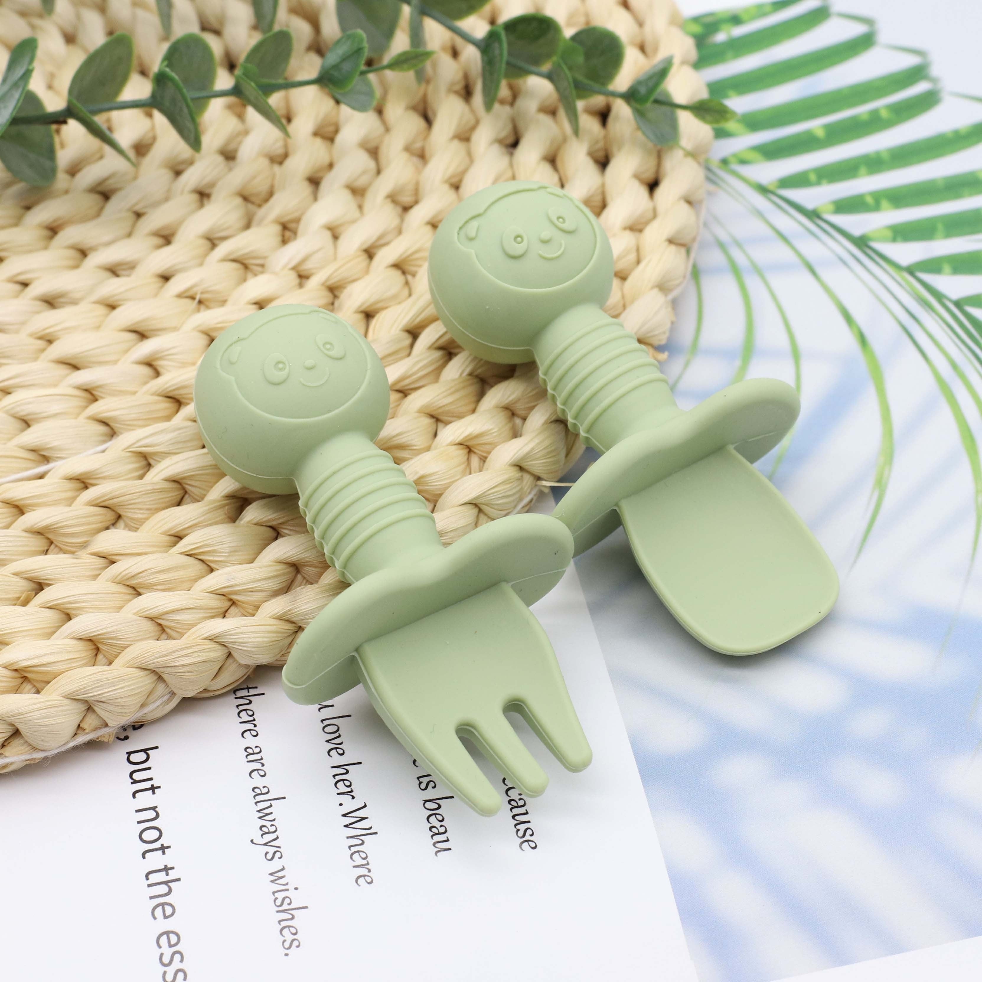 Schattige Lepel en Vork, Korte Lepel en Vork, Voedselveilig Lepel en Vork Tafelware Set