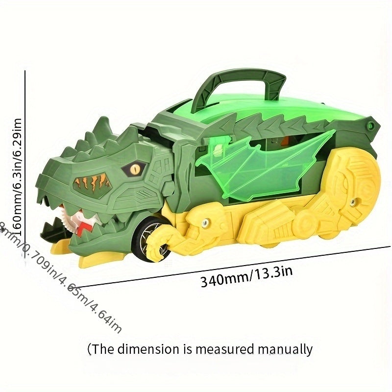 Dinosaurus Truck Speelset | T-Rex Auto Eet Speelgoed met 6 Mini Auto's | Metaal en Kunststof | Verjaardag, Halloween of Kerstcadeau
