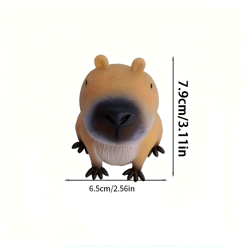 1x Capybara Rubber Speelgoed | Squeeze Bounce Toy | Duurzaam & Uniek | Feestje & Cadeautip voor Halloween/Kerst