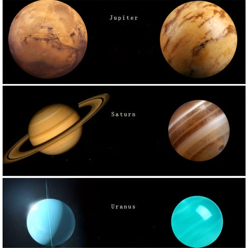 Verstelbare Planeten Armband – Zonnestelsel Kralen Sieraad Unisex Astronomie Cadeau