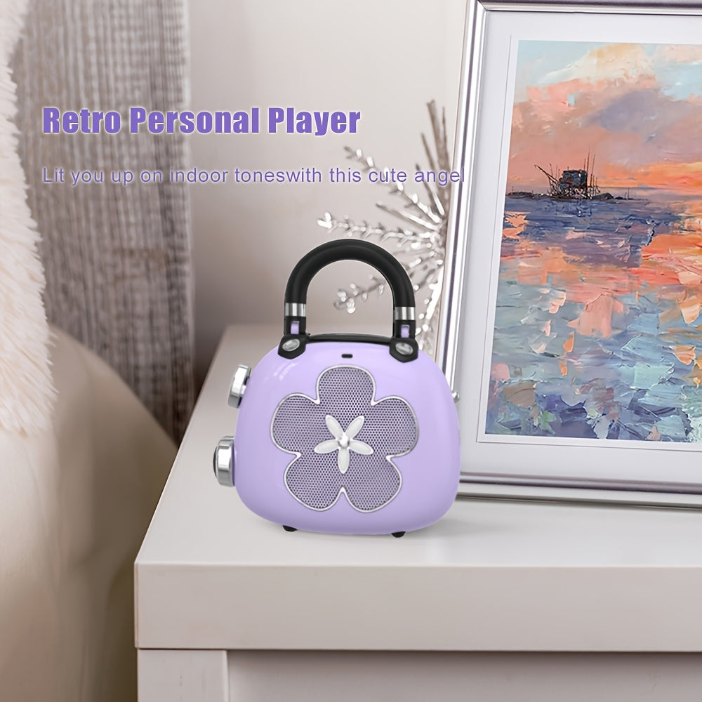 Mini Bluetooth Speaker voor Kinderen en Volwassenen - Draagbare Draadloze Luidspreker met Retro Design - 5W Krachtig Geluid MP3 Speler - Leuk Cadeau voor Meisjes