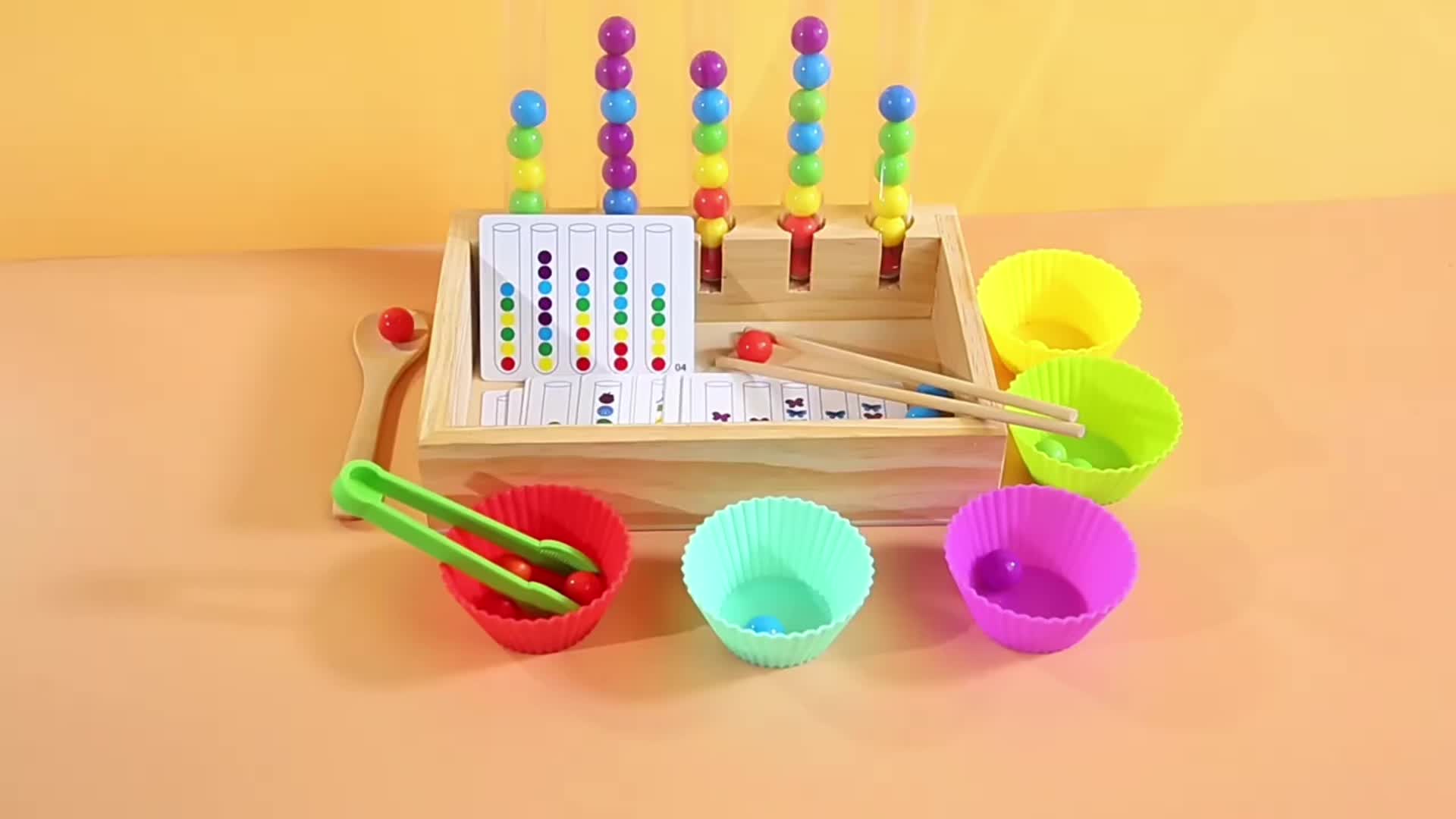 Kleurrijk Kralen Clip Speelgoed – Educatief & Hand-Oog Coördinatie