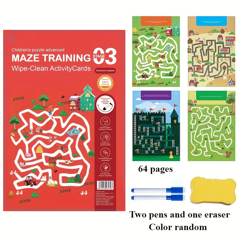 Uitdagend Doolhof Puzzelboek voor Tieners vanaf 14 Jaar - 64 Pagina's Activiteitenboek voor Jongens en Meisjes - Helpt bij Penbeheersing en Fijne Motoriek
