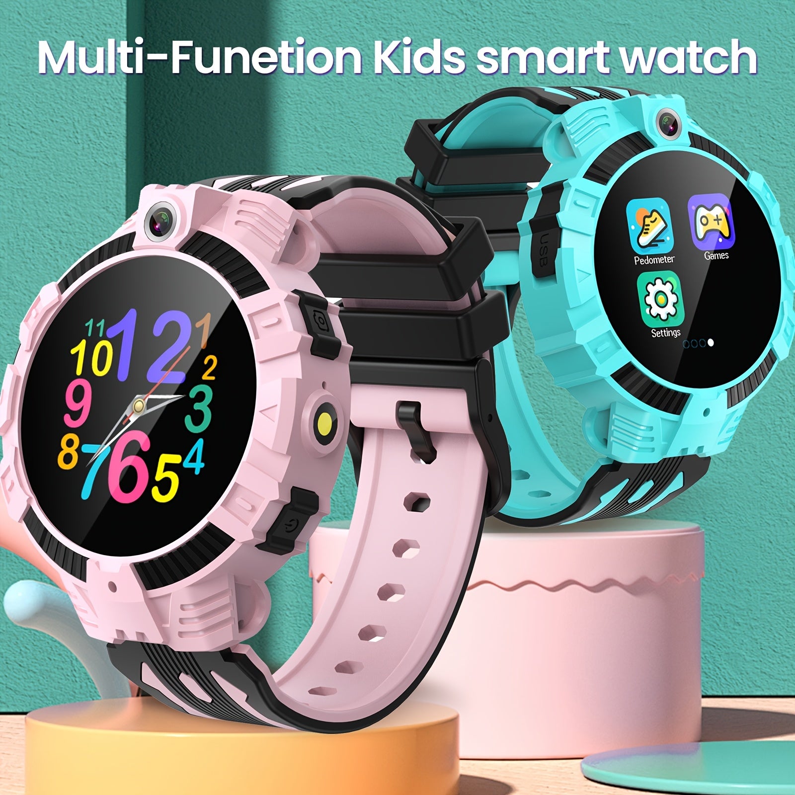 Kinder Smartwatch | Camera, Muziek, Games & Stappenteller