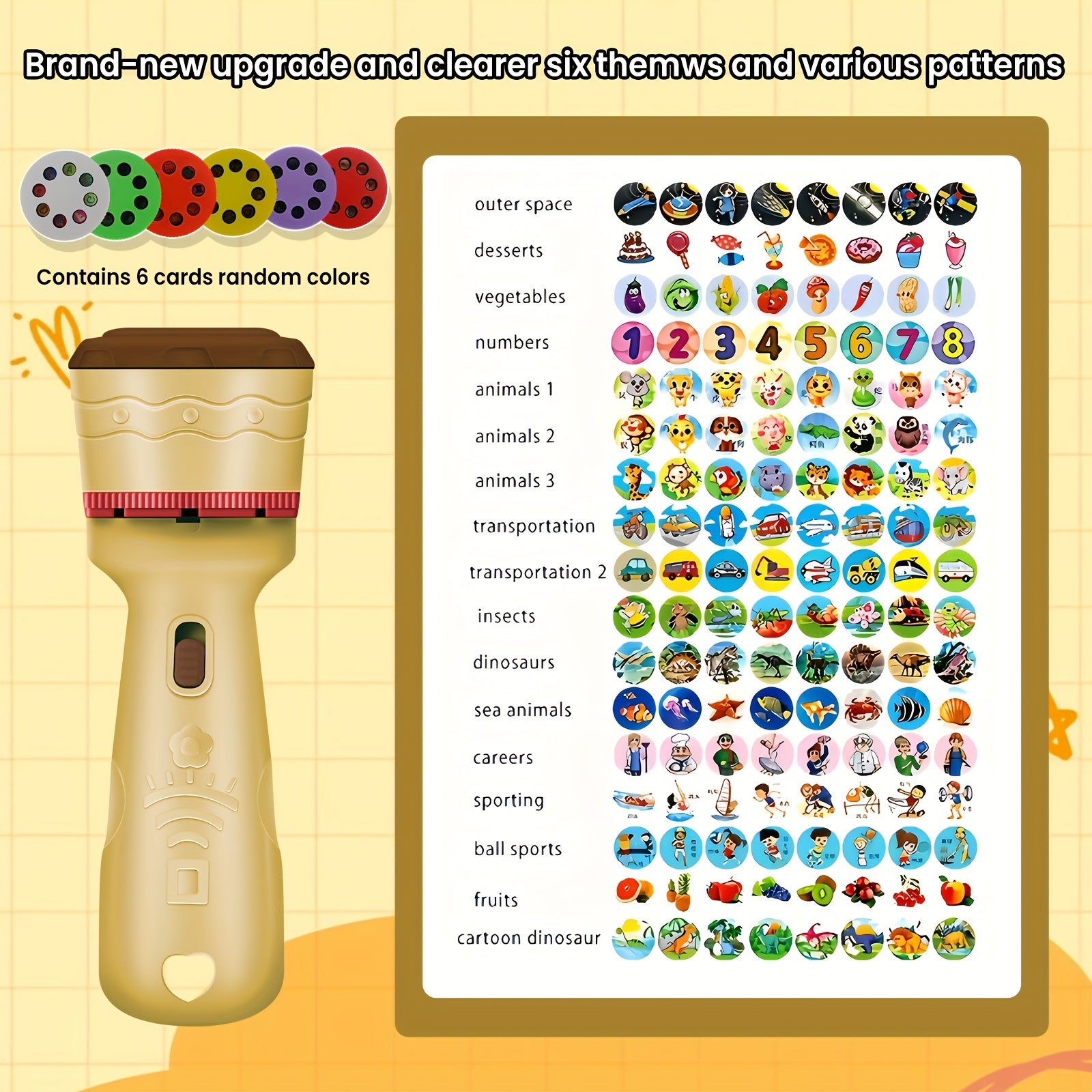 Interactief projectie speelgoed - met 48 patronen (dieren, letters & meer) | educatief cadeau voor kinderen