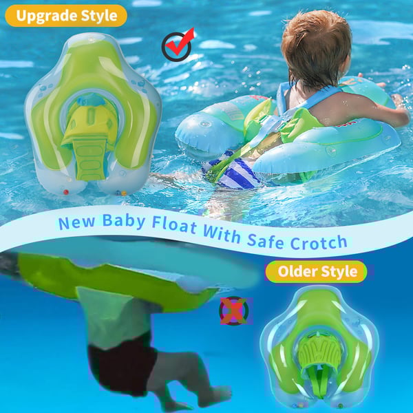 Veilige Baby Zwemtrainer met Zonnescherm voor Kinderen van 3 Maanden tot 4 Jaar - Anti-Kantel Zwemband voor Baby, Peuter, Jongens en Meisjes - Drijver voor in het Zwembad