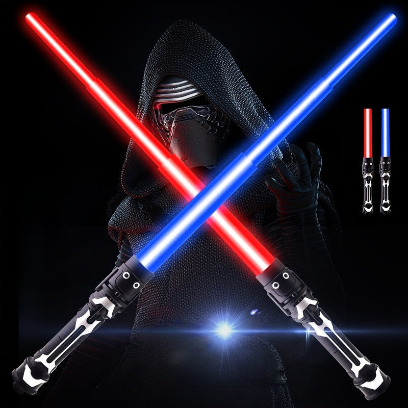 2 Stuks Officiële Lightsabers | Uitschuifbare duel zwaarden rood & blauw, cosplay en feestaccessoires