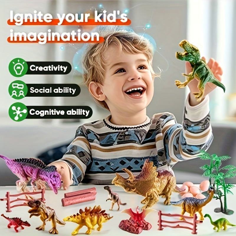 48-delige Dinosaurus Speelset | Educatief Cadeau voor Jongens & Meisjes