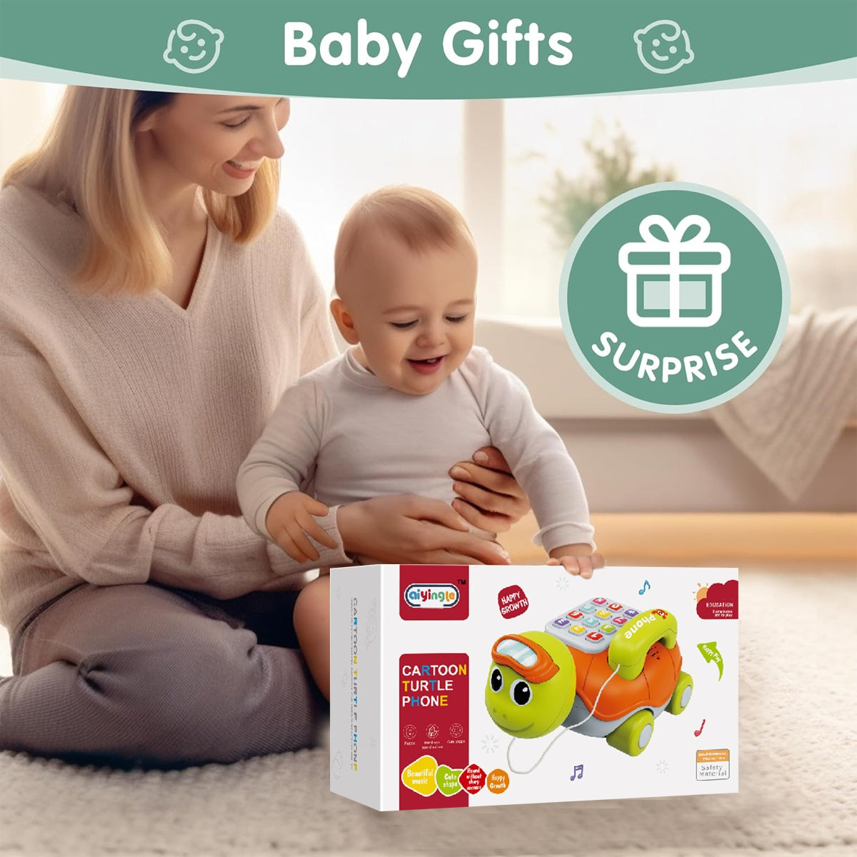 Interactieve Baby Telefoon | Educatief Speelgoed met Piano Muziek & Lichtjes