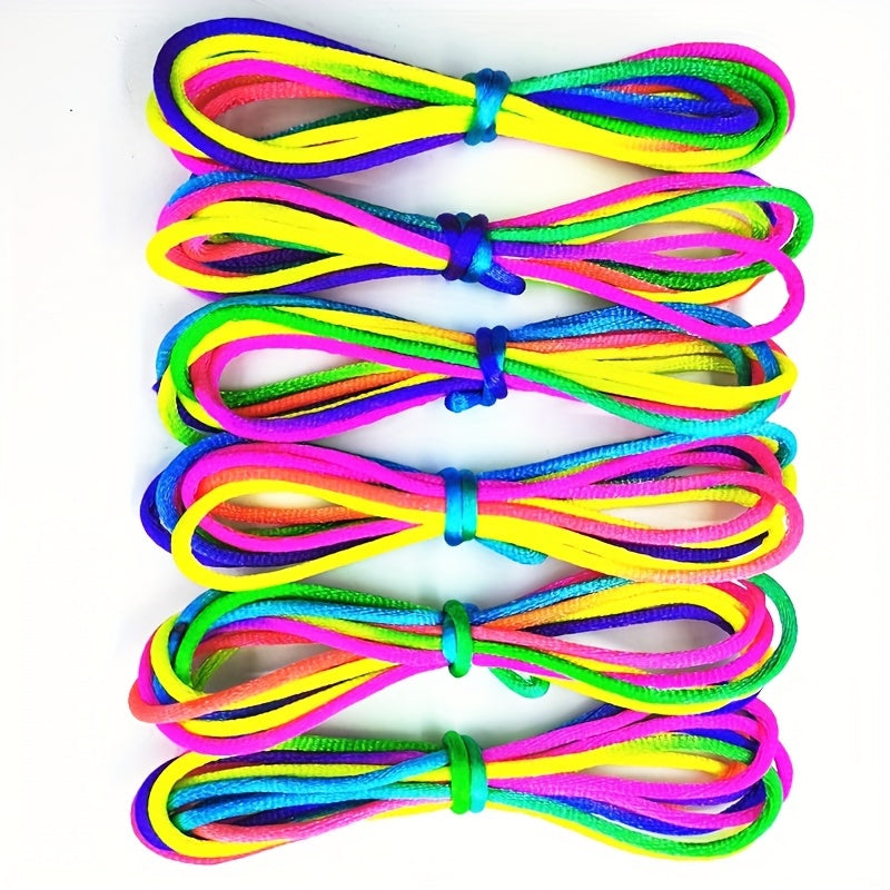 Educatief Regenboog Touw Speelgoed | Vinger Spel & Wetenschappelijk Spel | Leuk voor Kinderen & Volwassenen (2-Pack)