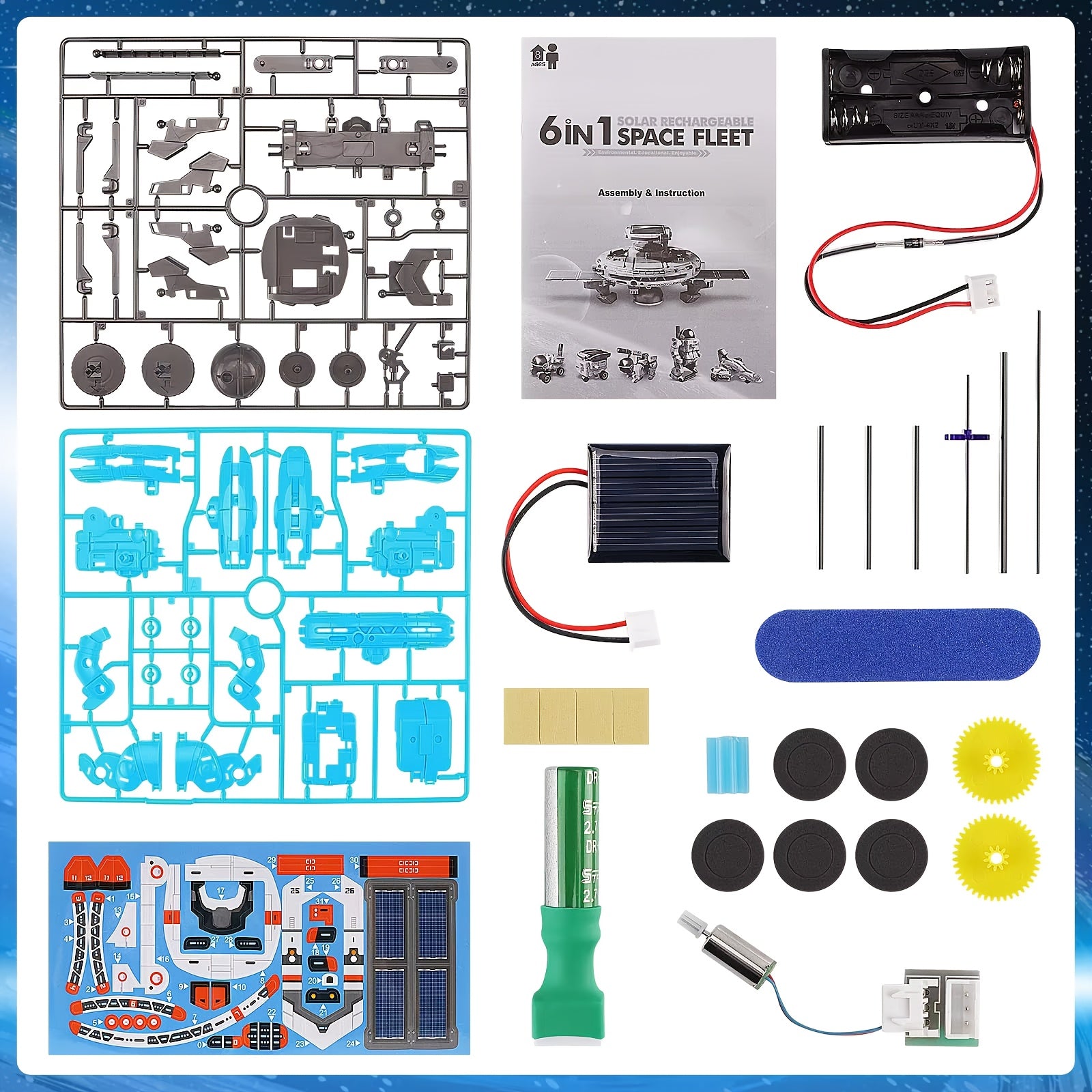 6-in-1 Zonne-Energie Robot Kit – Educatief STEM Speelgoed voor 8-13 Jaar