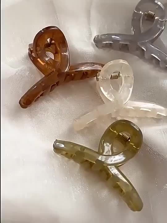 4x Vintage Mini Haarclips – Jelly Kleur Klauwen voor Vrouwen & Meisjes