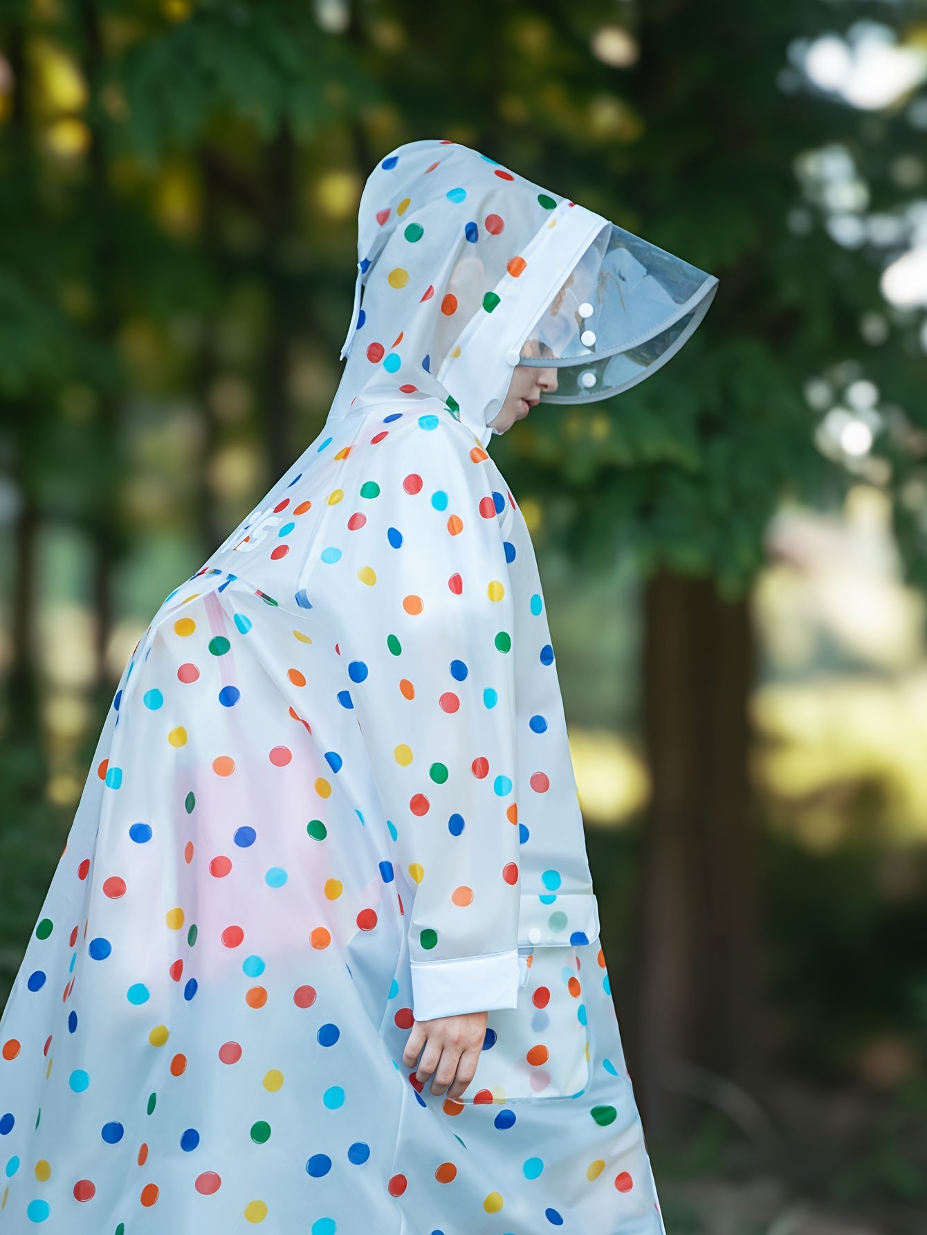 Regenjas met stippen kinderen | Poncho met capuchon