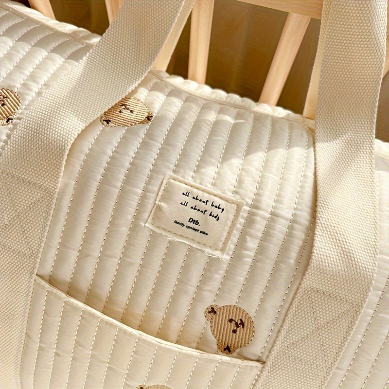 Grote geborduurde beren opbergtas | Reistas voor baby’s