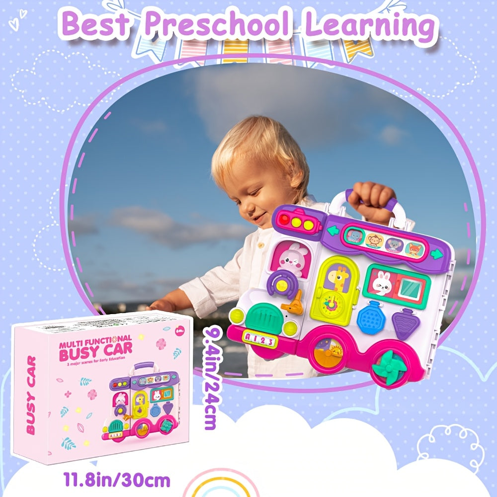 Baby Muzikale Busy Board | Educatief speelgoed voor kinderen van 1-2 jaar. Stimuleert fijne motoriek en sensorische vaardigheden. Ideaal als cadeau voor Kerst, Halloween en verjaardagen.