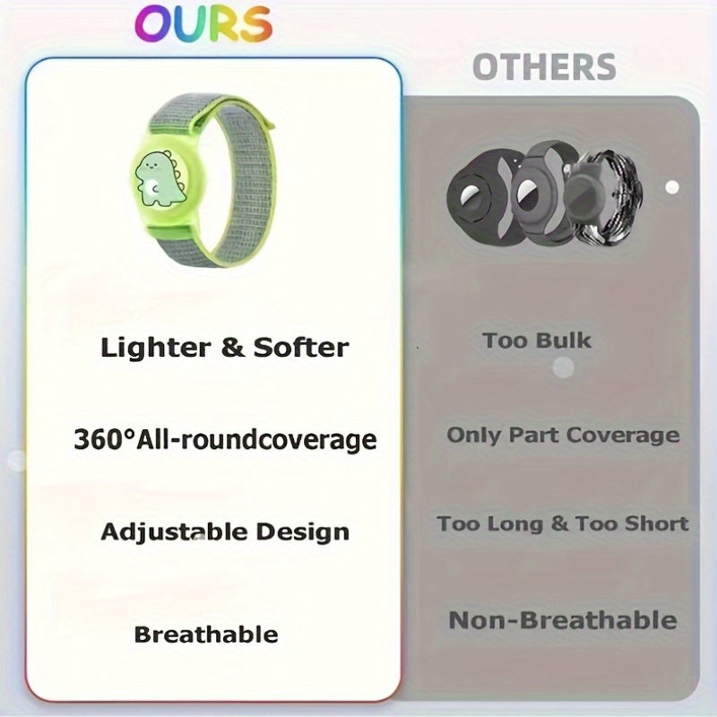 2 stuks AirTag armbandjes | Zachte ademende nylon band, unisex, meerdere kleuren, houder niet inbegrepen