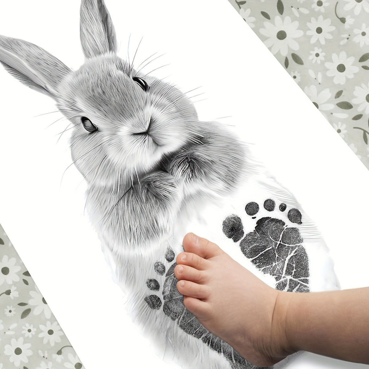 1 Set Voetafdruk Herinneringskit | DIY Baby Hand- en Voetafdruk met Fotolijst