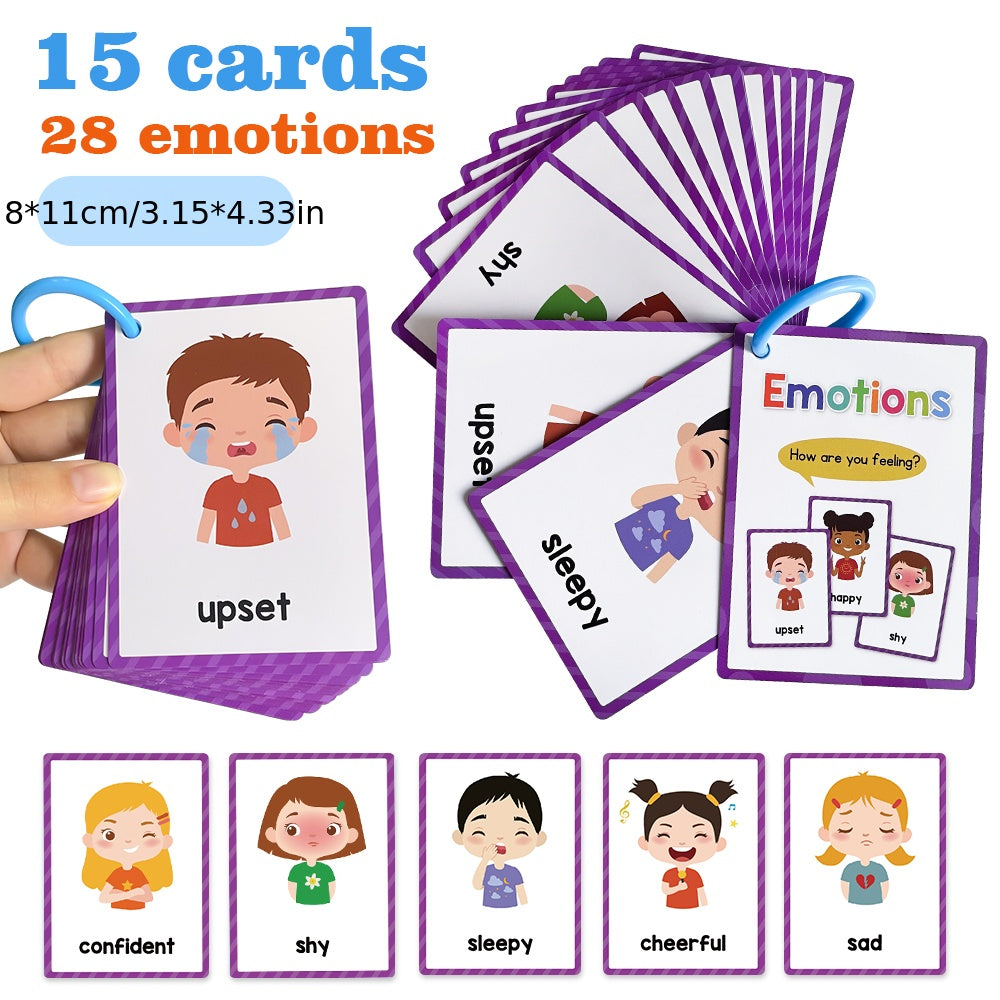 Ontdek Emoties Spelenderwijs met 15 Emotion Flash Cards voor Kinderen – De Slimme Start voor Engelse Woordenschat en Emotionele Intelligentie