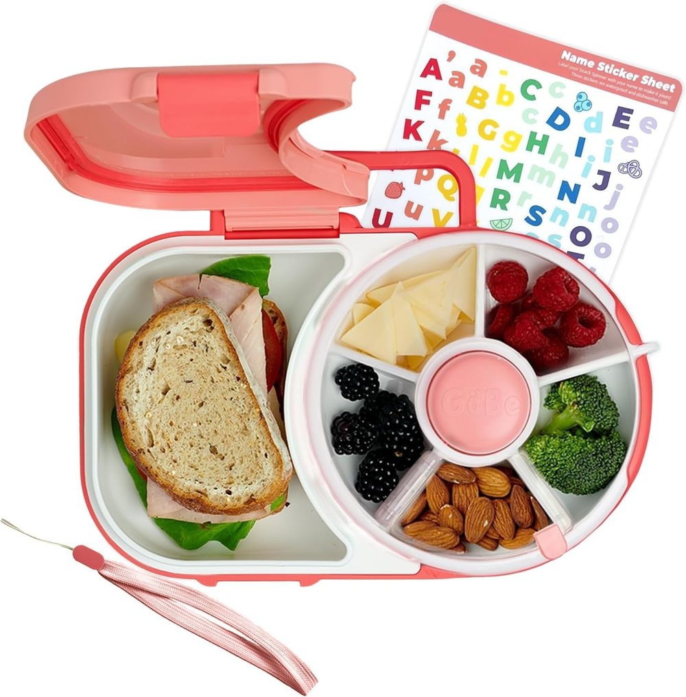 Kinder Lunchbox met Snack Spinner | 2-in-1 Bento Lunchcontainer voor School