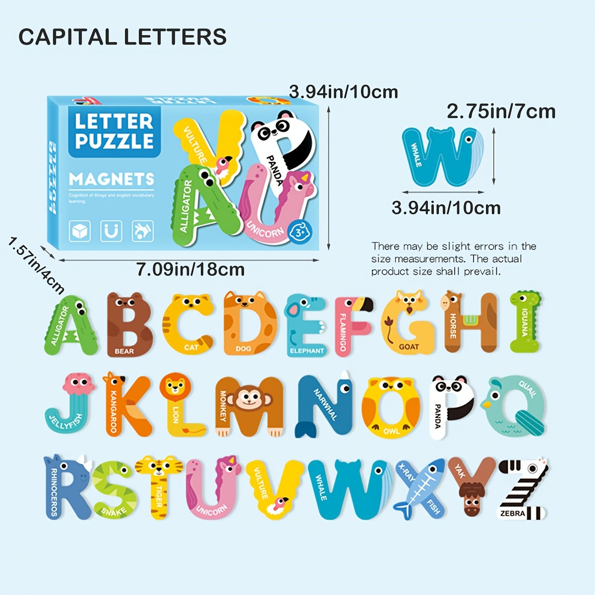 Magnetische Stickers Puzzelset | Letters, Cijfers & Meer – Cadeau voor Kerst & Verjaardag