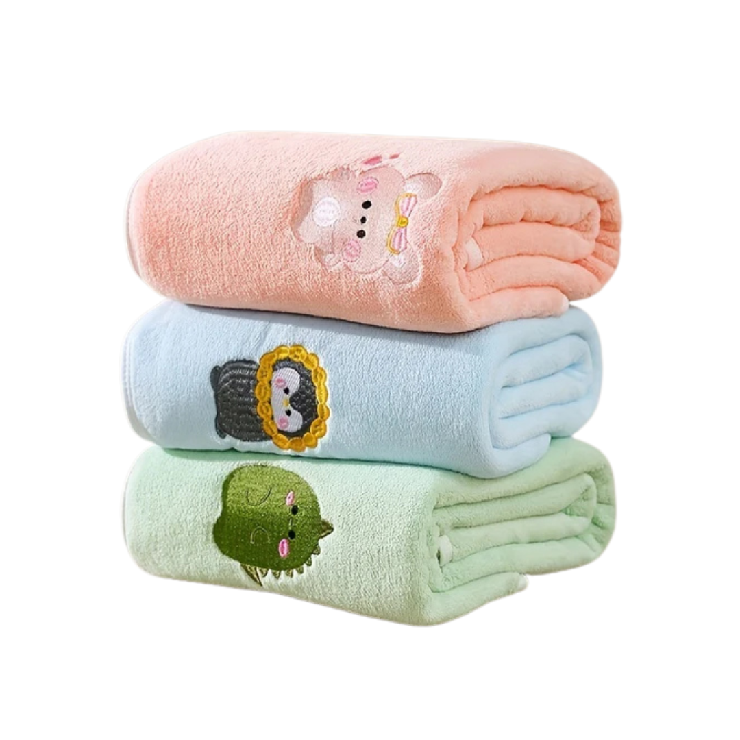 Newborn Badhanddoek | Superzachte Sneldrogende Badhanddoek Deken Koraal Fleece Verdikt Zonder Haartjes