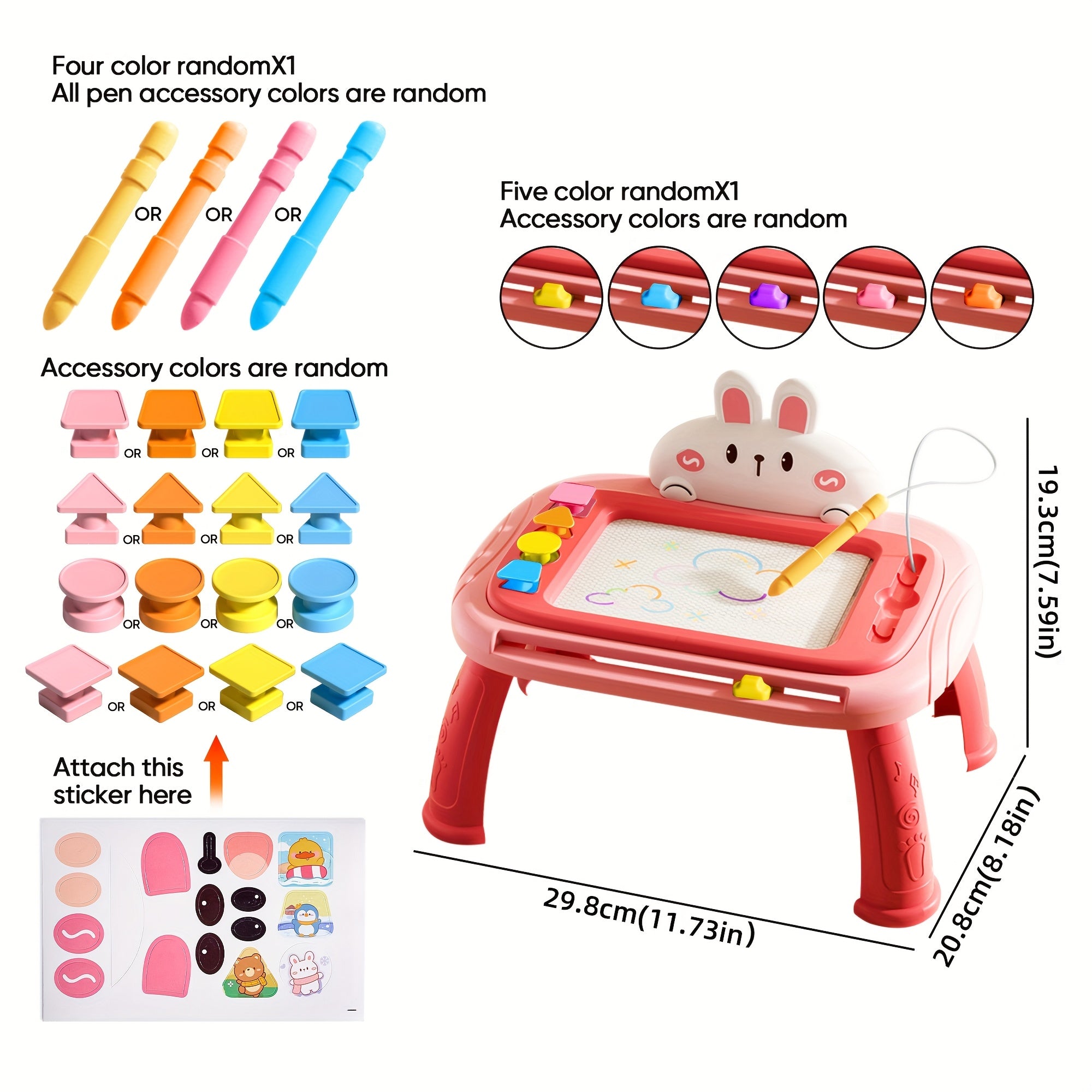 Magnetisch Tekenbord voor Kinderen | Kleurrijk Wisbaar Krabbelbord vanaf 3 Jaar