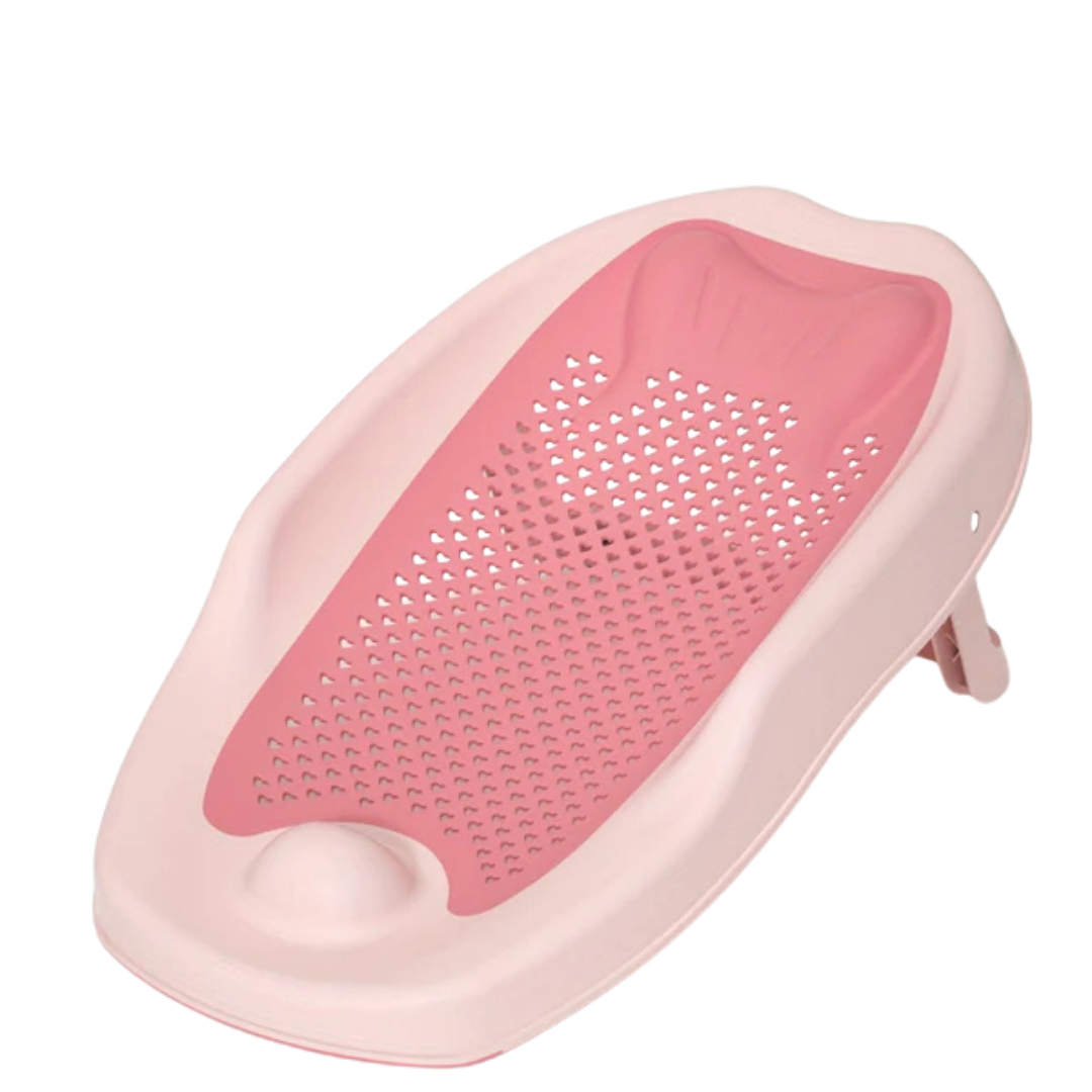 Opvouwbare Anti-Slip Baby Badstoel | Visvormige Badkuipsteun met Veiligheidsbadnet voor 3 tot 6 Jaar
