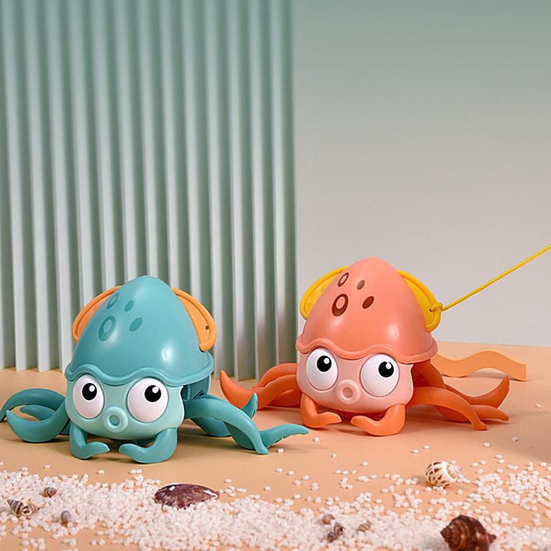 Baby badspeeltje octopus met klokje | Ontwikkeling van oog-handcoördinatie – Schattige dierensproeier vanaf 1 jaar