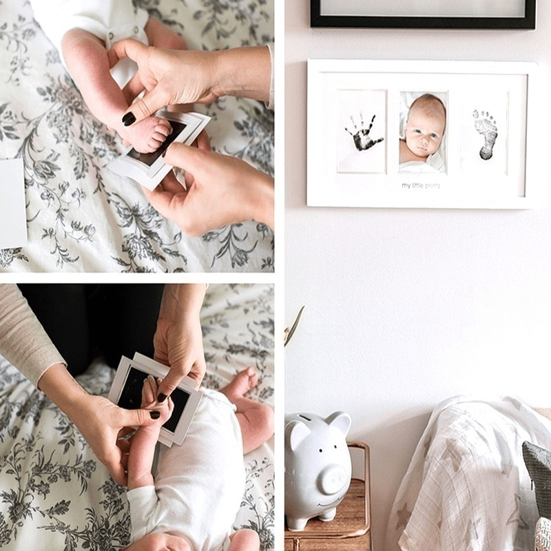 Gepersonaliseerde Baby Handafdruk & Voetafdruk Kit | Doe-Het-Zelf Kunst Craft Hand & Voetafdruk Mallen voor Herinneringen met Eenvoudige Gebruikershandleiding