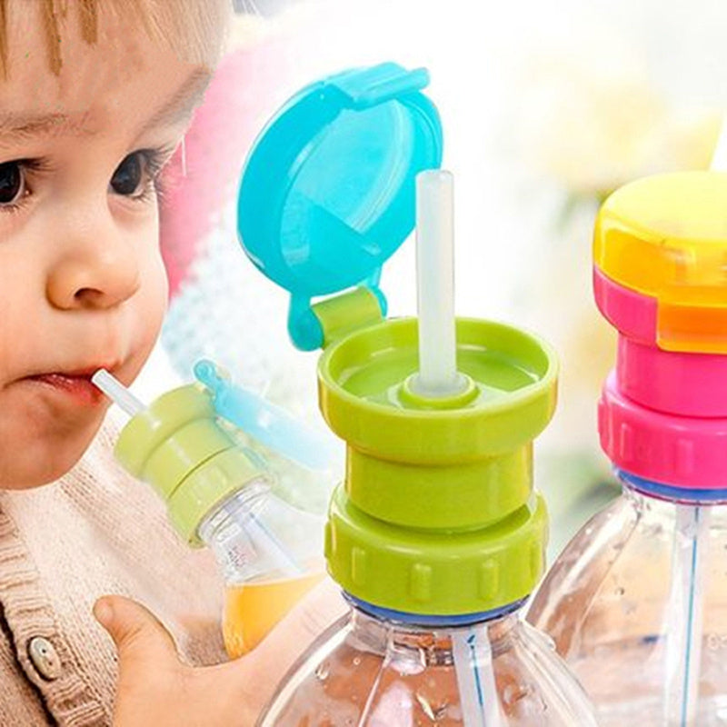 Kinderen Waterfles Sippy Dop | Lekvrije Dop met Rietje voor Sap en Water Fles voor Kinderen en Peuters