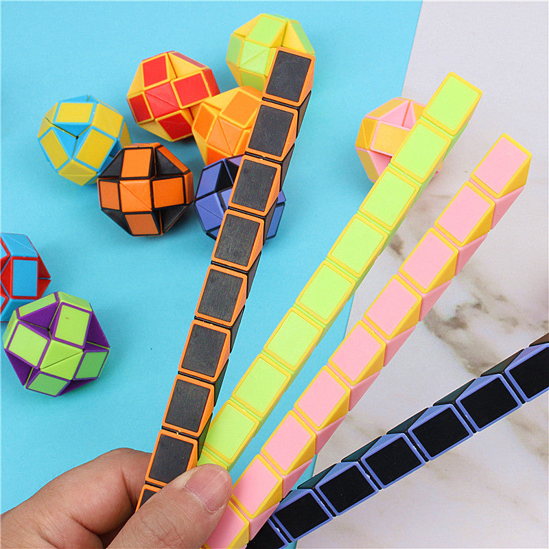 3x Magische Snake Puzzle | Vouwbare Stressverlichter | Educatief Speelgoed | Feestje & Verjaardagscadeau