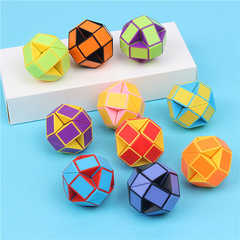 3x Magische Snake Puzzle | Vouwbare Stressverlichter | Educatief Speelgoed | Feestje & Verjaardagscadeau