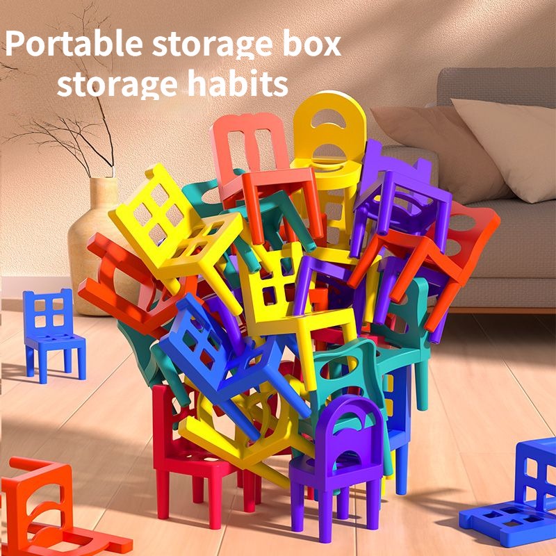 48-delige Opvouwbare Stoel Puzzelset voor Kinderen | Interactief Bouwspeelgoed
