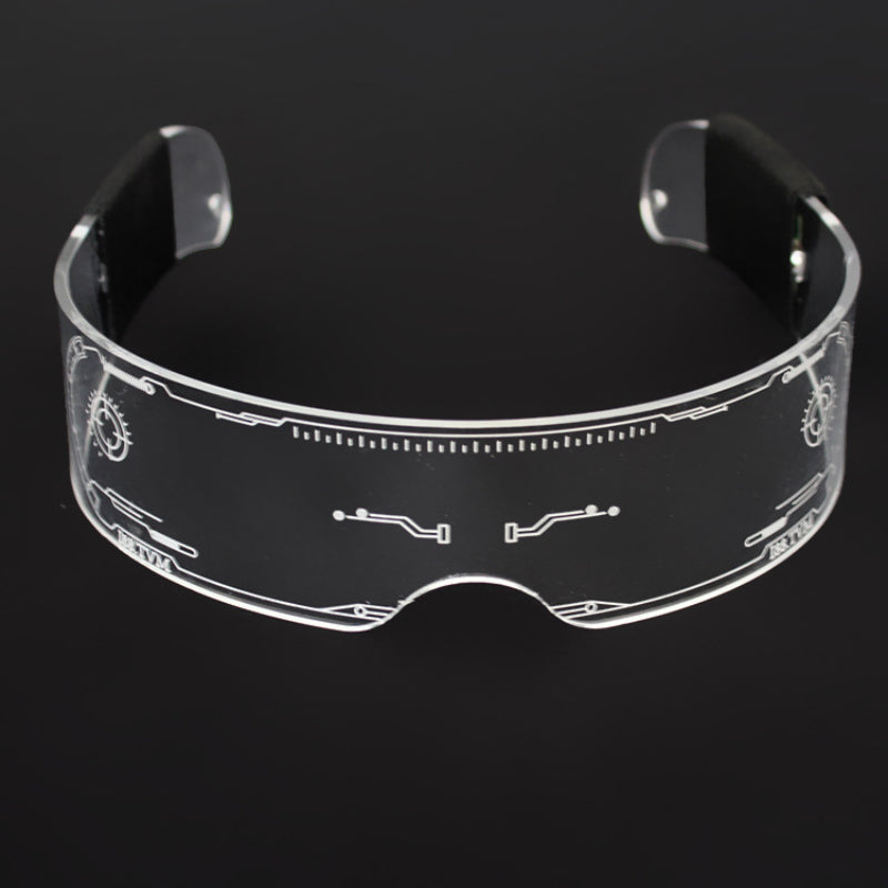 LED bril punk stijl | 7 kleuren lichtgevende feestbril, coole gadget