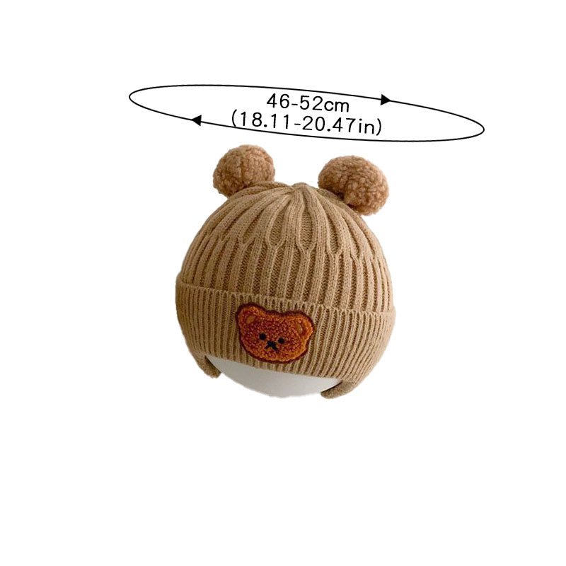 Schattige Bear Ear Baby Muts | Warme Gebreide Muts voor Jongens & Meisjes, 8 Maanden-4 Jaar | Handwasbaar