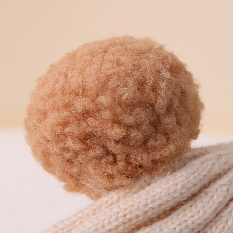 Schattige Bear Ear Baby Muts | Warme Gebreide Muts voor Jongens & Meisjes, 8 Maanden-4 Jaar | Handwasbaar