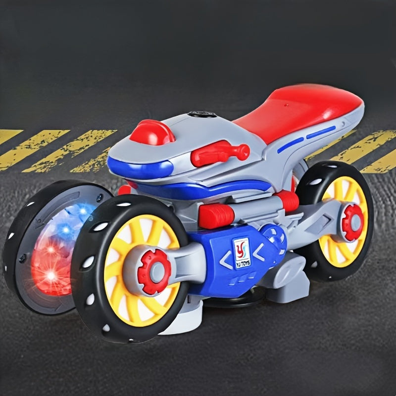 360° stuntmotor met licht en muziek - Duurzaam speelgoed voor kinderen vanaf 3 jaar.